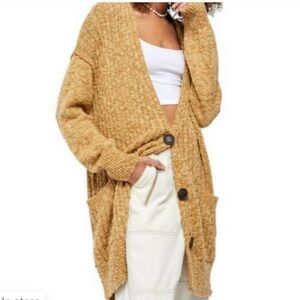 Free People knit long cardigan